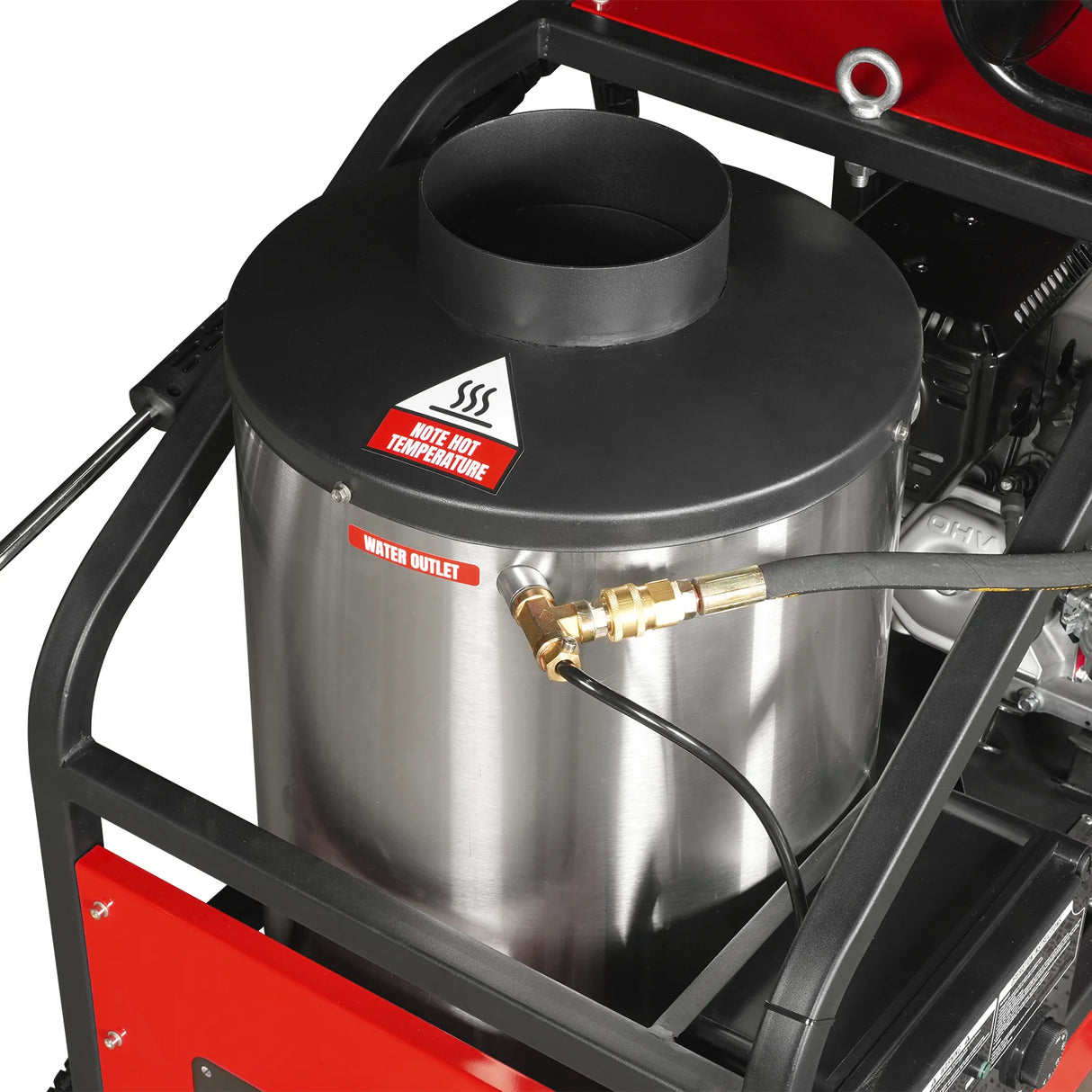 4000 PSI 4 GPM HONDA E-Start Engine Hot Water Pressure Washer with Hose Reel, HPW40H