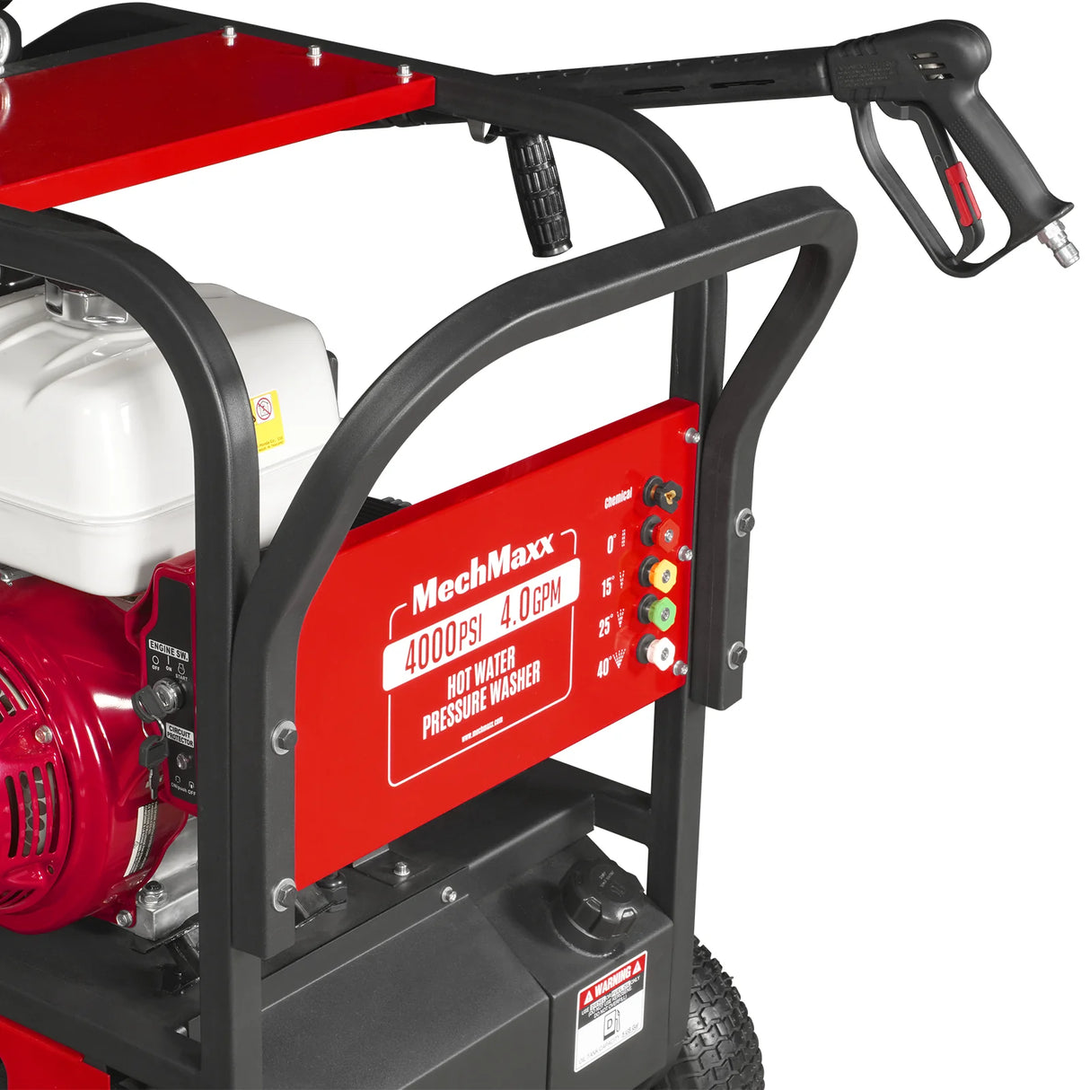 4000 PSI 4 GPM HONDA E-Start Engine Hot Water Pressure Washer with Hose Reel, HPW40H