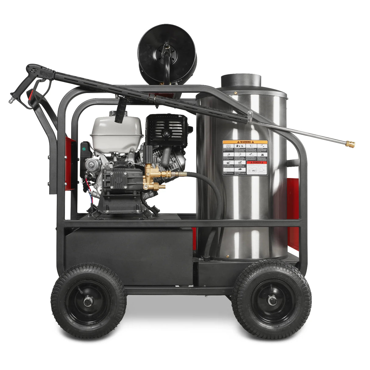 4000 PSI 4 GPM HONDA E-Start Engine Hot Water Pressure Washer with Hose Reel, HPW40H