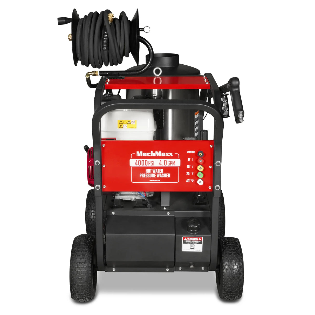 4000 PSI 4 GPM HONDA E-Start Engine Hot Water Pressure Washer with Hose Reel, HPW40H