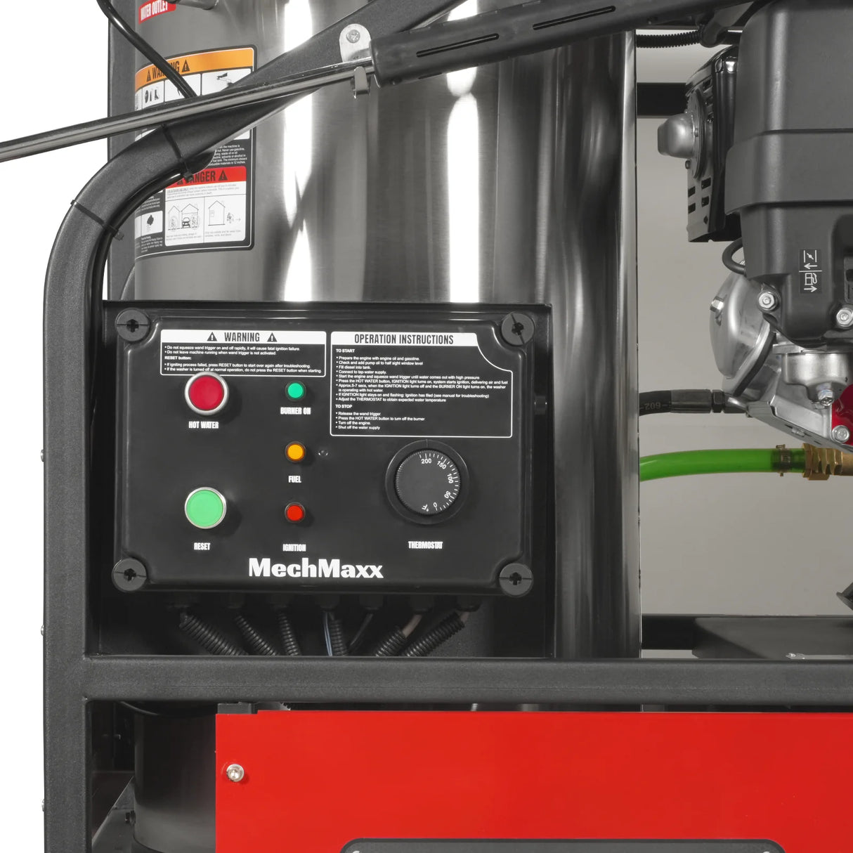 4000 PSI 4 GPM HONDA E-Start Engine Hot Water Pressure Washer Skid Mounted with 175 Gal Tank, HPW40HT