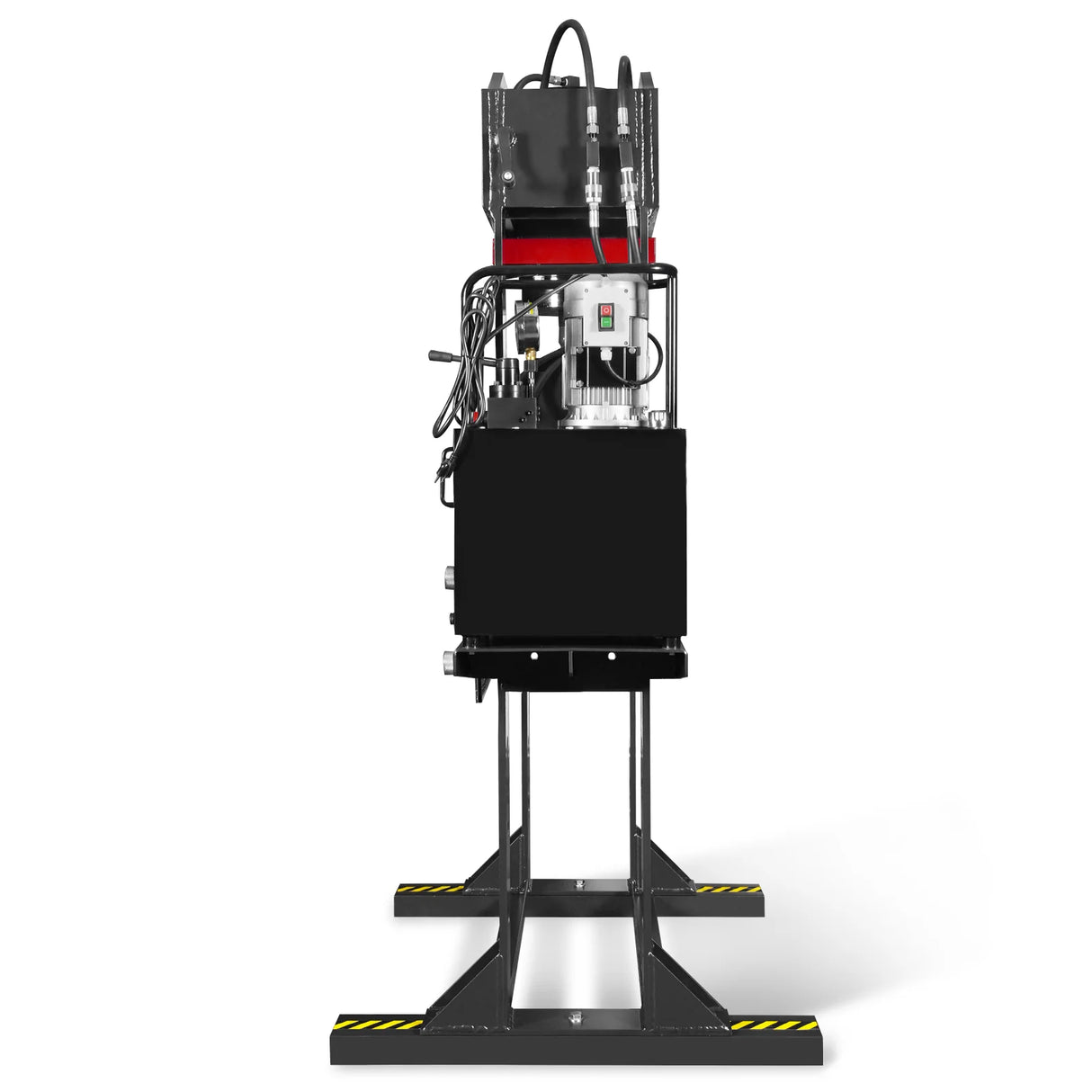 150 Ton H-Frame Electric Hydraulic Shop Press with Double-Acting Cylinder & Chain-Driven Table Lift, 110V Motor, Fully Welded Steel Frame, Safety Guard, HSP150E