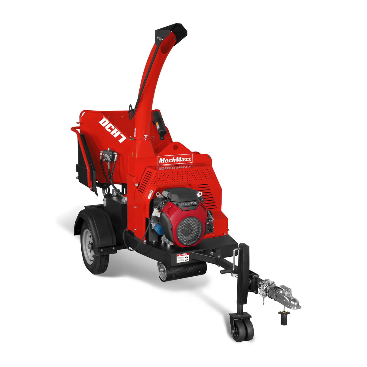 MechMaxx HONDA GX690 22HP 688cc Twin Cylinder Gasoline Engine Powered 7" Hydraulic Feeding Wood Chipper, DCH7