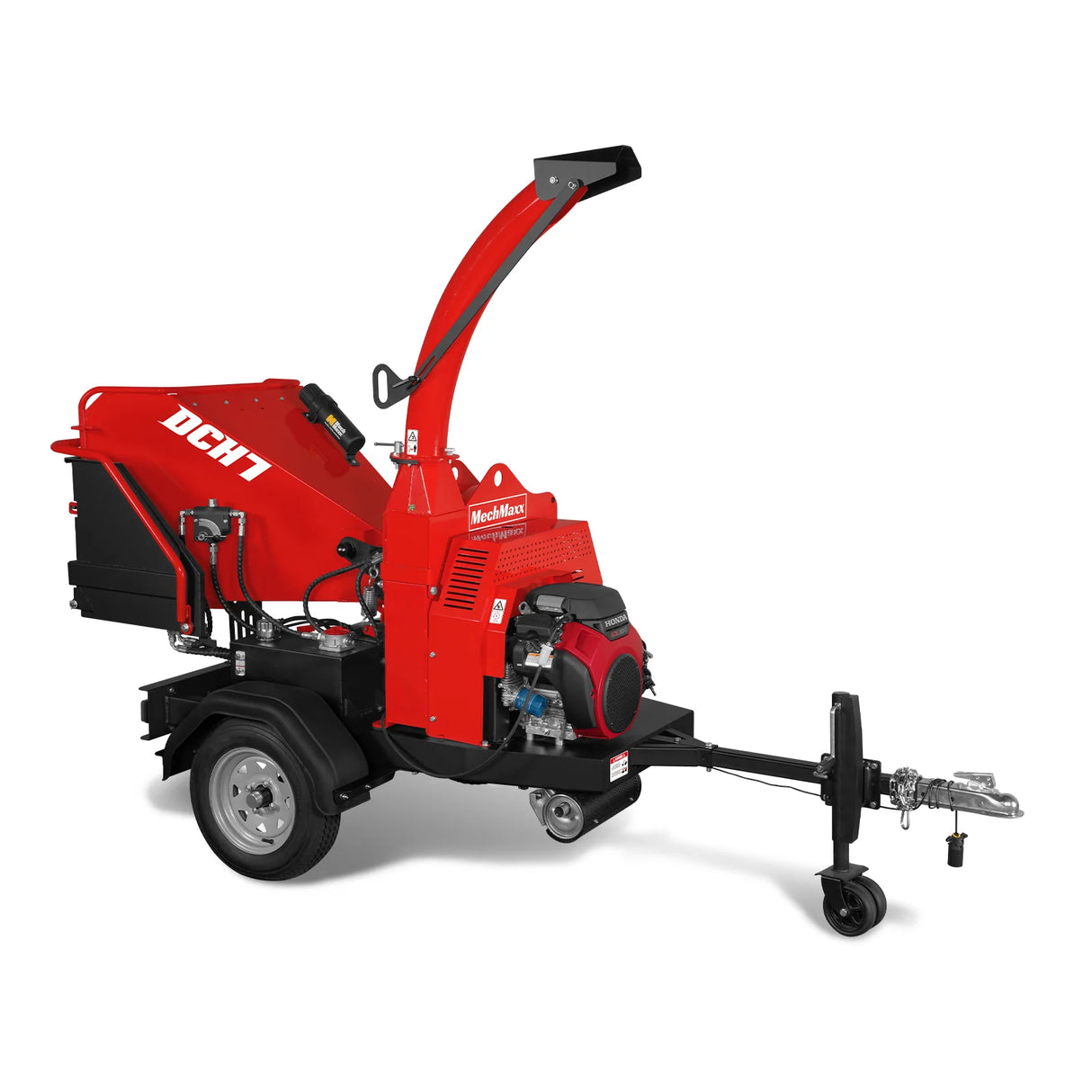 MechMaxx HONDA GX690 22HP 688cc Twin Cylinder Gasoline Engine Powered 7" Hydraulic Feeding Wood Chipper, DCH7