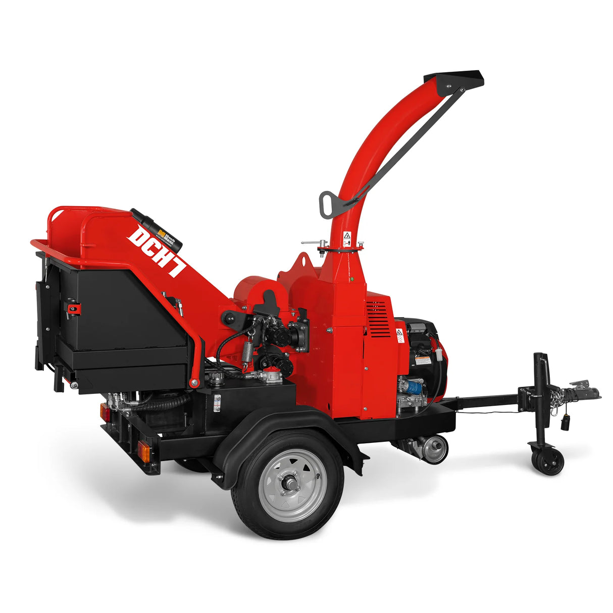 MechMaxx HONDA GX690 22HP 688cc Twin Cylinder Gasoline Engine Powered 7" Hydraulic Feeding Wood Chipper, DCH7