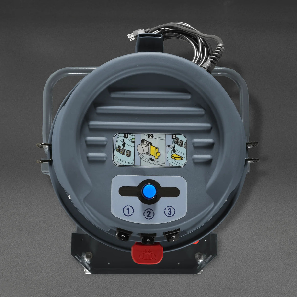 Industrial Wet/Dry Vacuum Cleaner with HEPA Filter Three Motor 3.3 HP 285 CFM 16 Gallon - 110V 1 Phase, IVA3M
