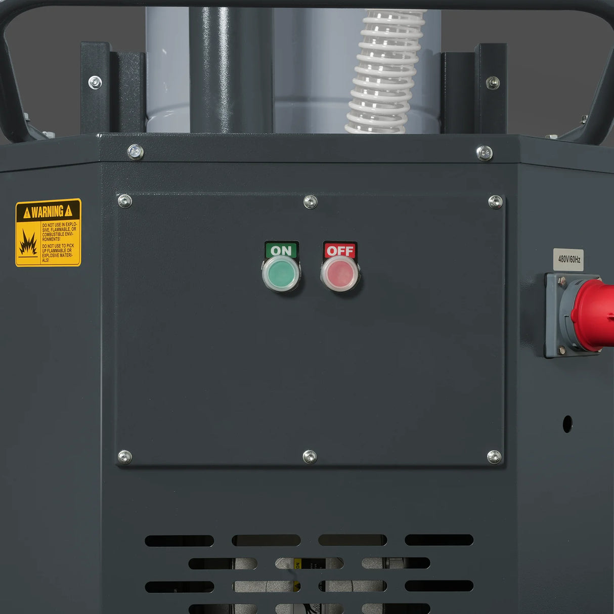 Industrial Wet/Dry Vacuum Cleaner with HEPA Filter Continuous Duty 8.6 HP 364 CFM 26.4 Gallon - 480V 3Phase, IVB480