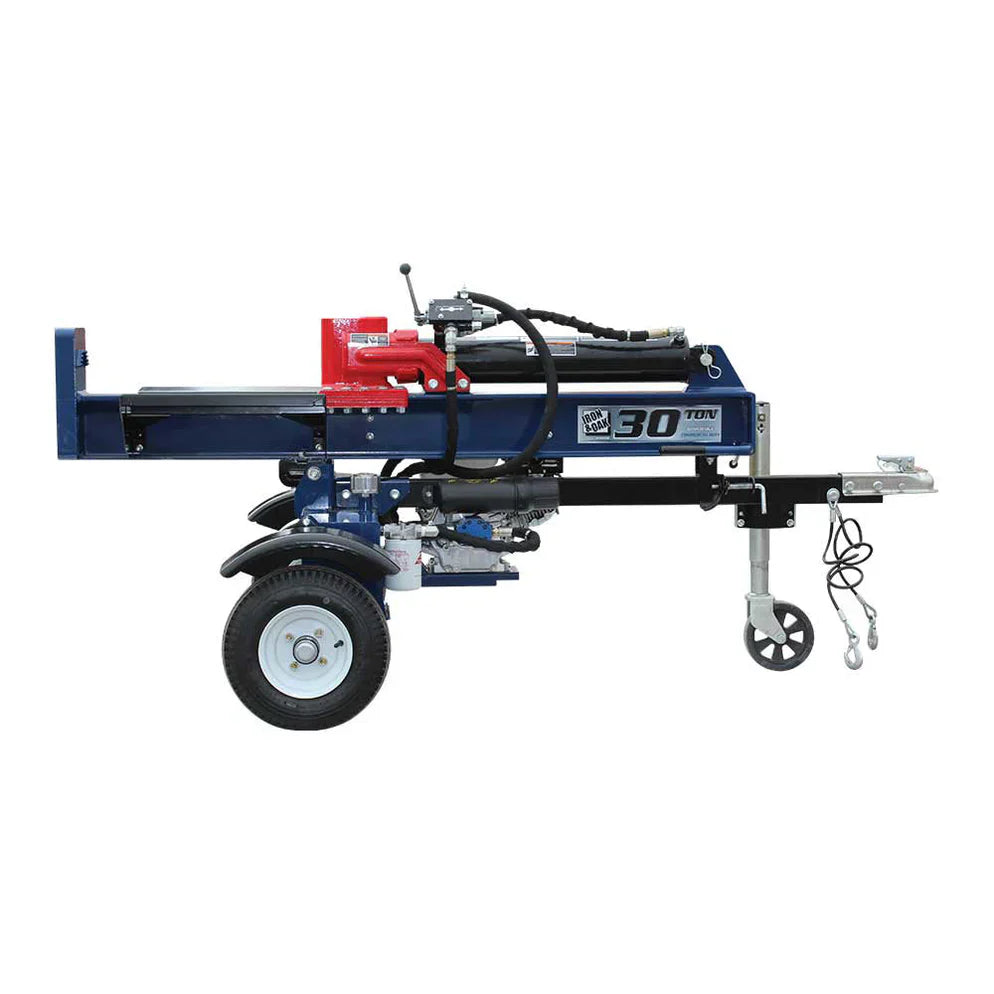 Iron & Oak 30-Ton Log Splitter with Honda GX270 Engine, Tow-Behind Heavy Duty BHVH3018GX