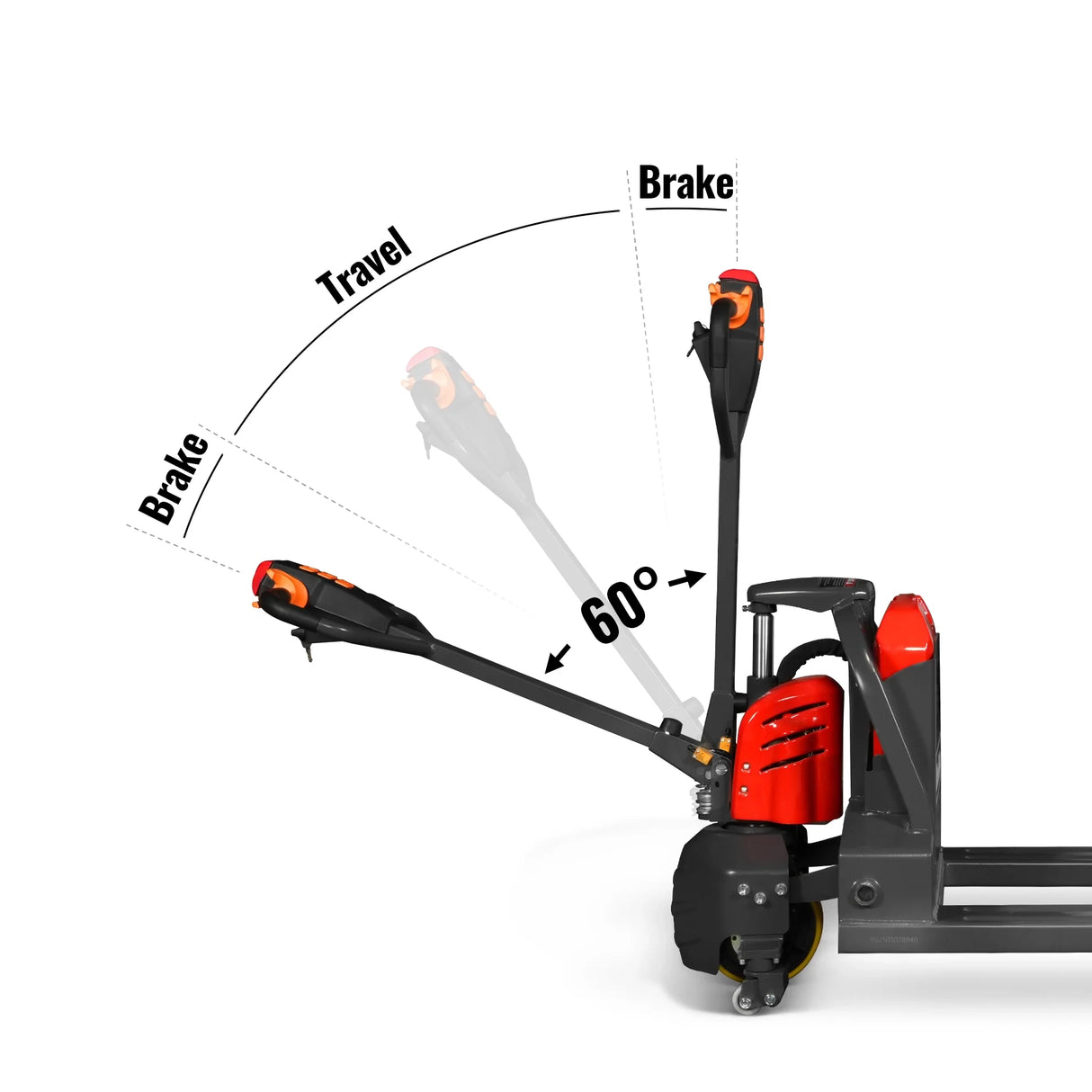 4400lbs Lithium-ion Electric Pallet Jack, 45"x27" Fork, 48V 30Ah Removable Battery, Walkie Type Truck, LPT44