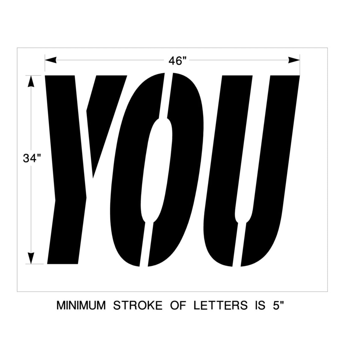 Newstripe McDonalds 34 Inch YOU Stencil