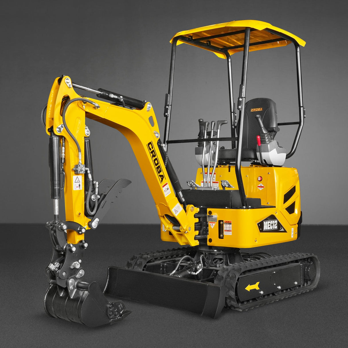 Mini Compact Excavator Kubota D722 Engine, 65.7" Max. Digging Depth, 2700 LBS Operating Weight, MEC12
