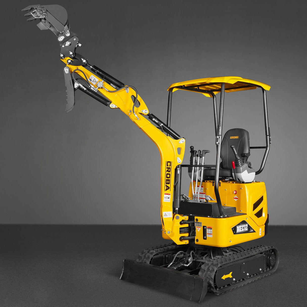 Mini Compact Excavator Kubota D722 Engine, 65.7" Max. Digging Depth, 2700 LBS Operating Weight, MEC12