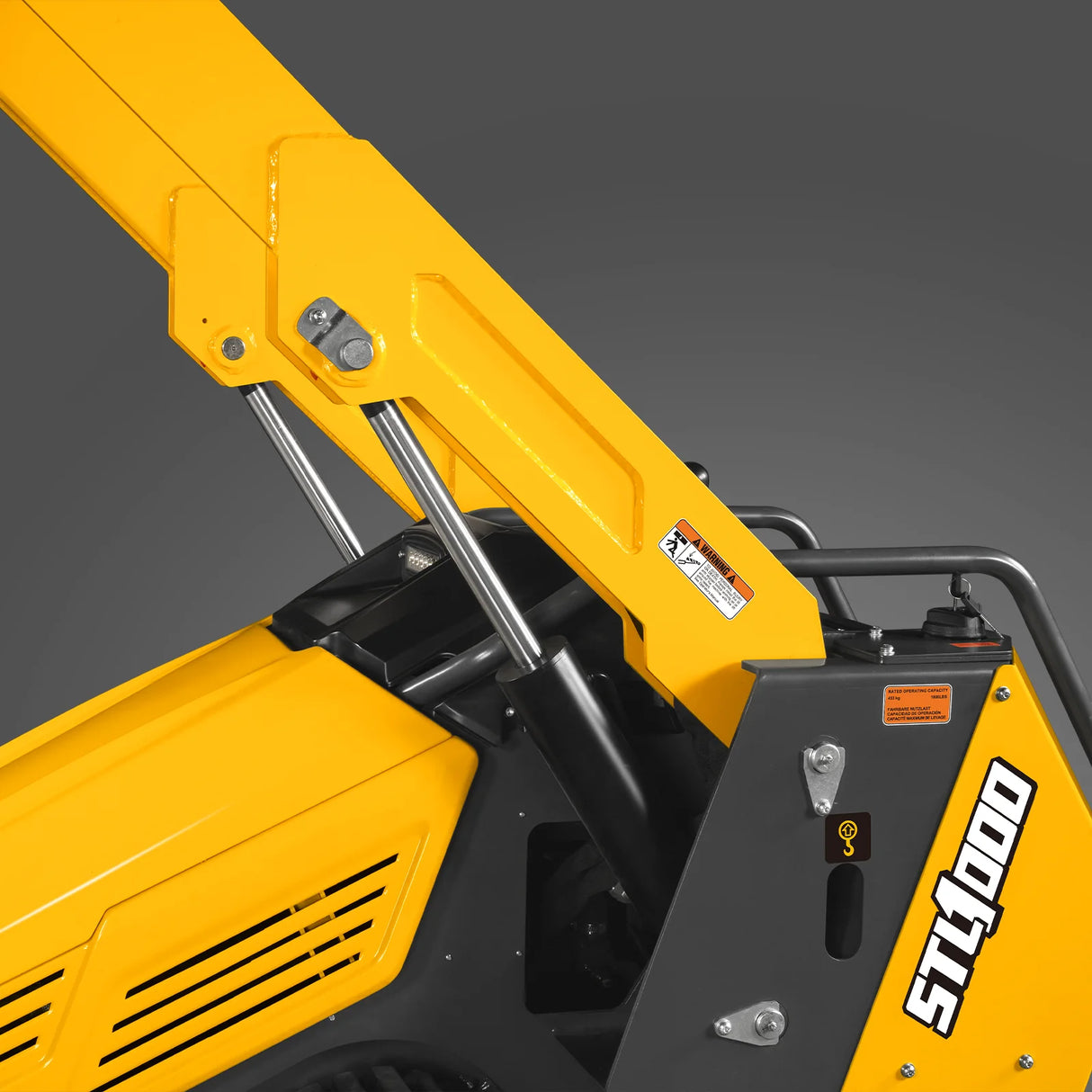 Mini Skid Steer Stand On Compact Track Loader ( 4 in 1 bucket included ) with 25HP KUBOTA D1105 Diesel Engine, Common Industry Interface (CII), CROBA STL1000