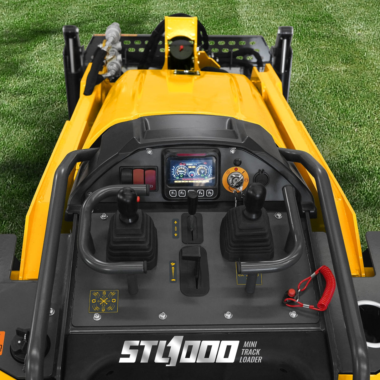 Mini Skid Steer Stand On Compact Track Loader ( 4 in 1 bucket included ) with 25HP KUBOTA D1105 Diesel Engine, Common Industry Interface (CII), CROBA STL1000