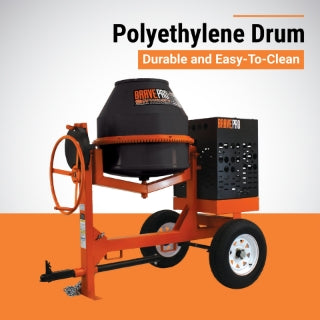 Brave Concrete Mixer | 9 Cu. Ft. Poly Drum | Honda GX270