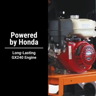 Brave Mortar Mixer | 8 Cu. Ft. Poly Drum | Honda GX240