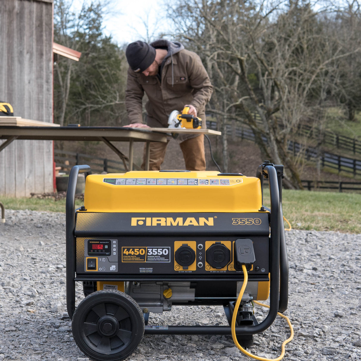 Gas Portable Generator 4450W Recoil Start 120V