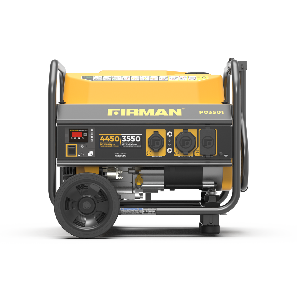 Gas Portable Generator 4450W Recoil Start 120V