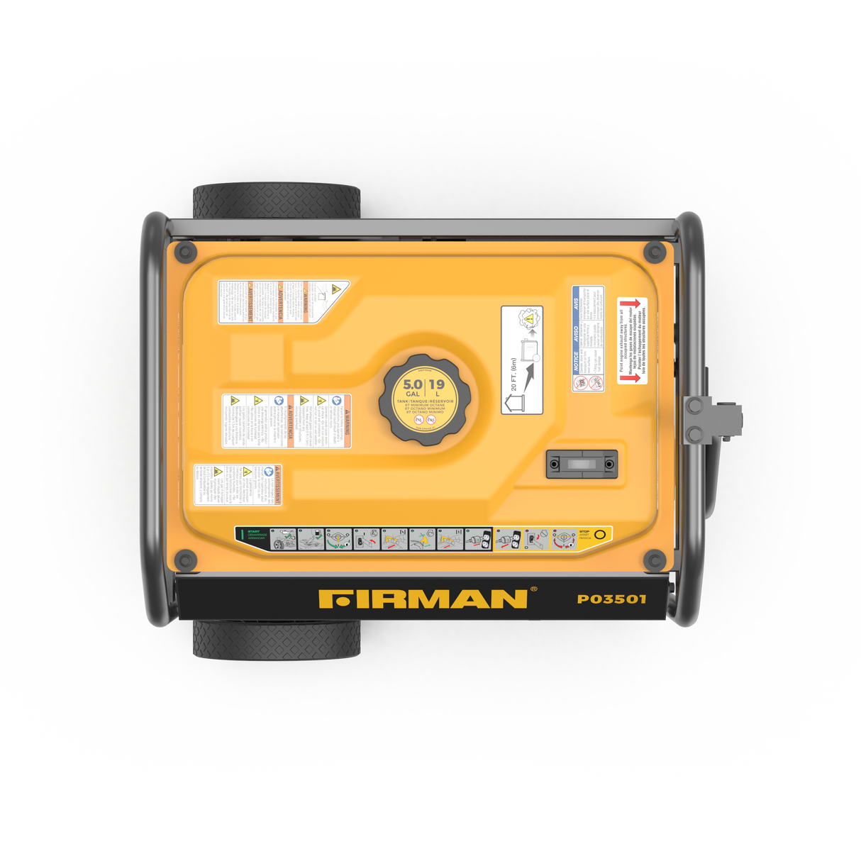 Gas Portable Generator 4450W Recoil Start 120V