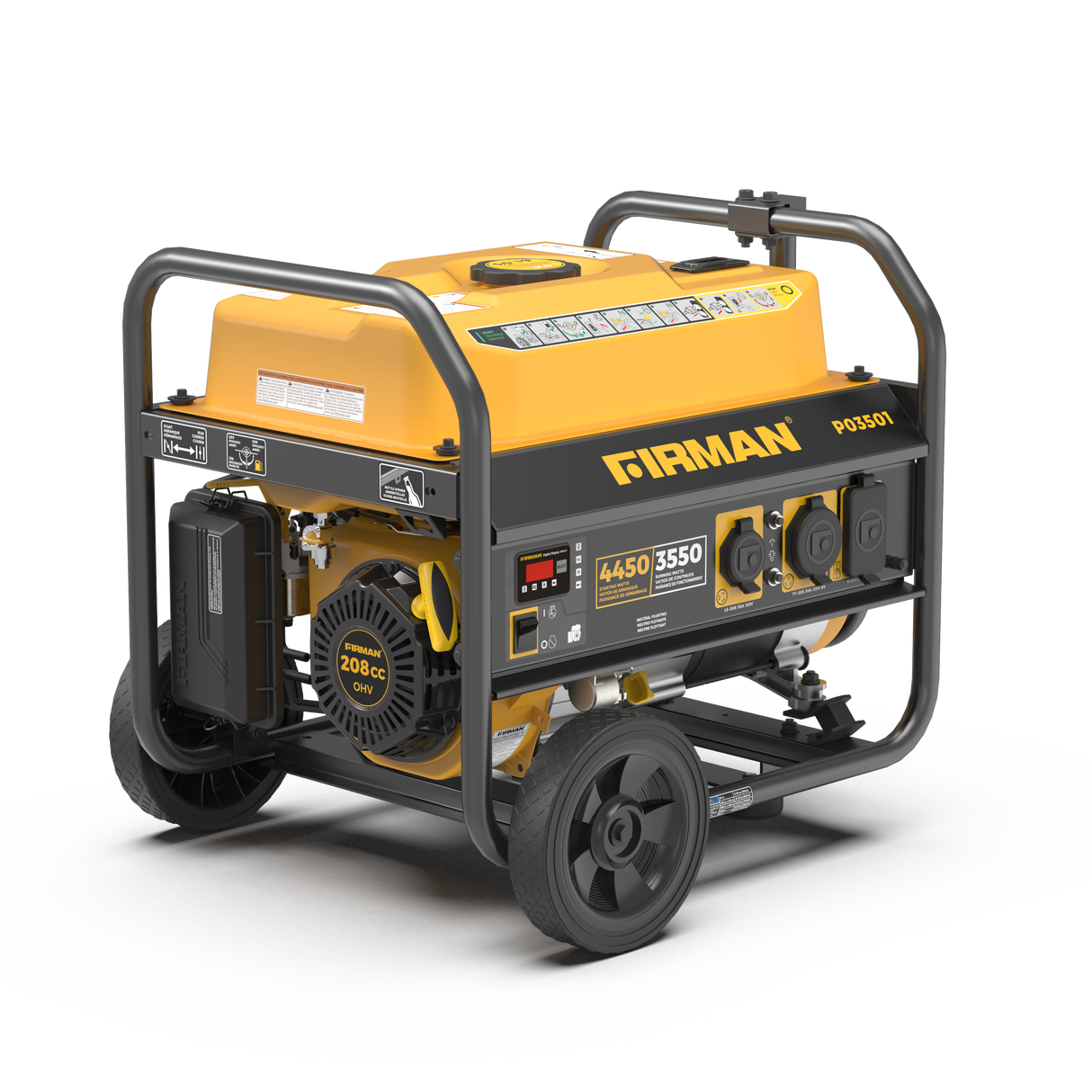 Gas Portable Generator 4450W Recoil Start 120V