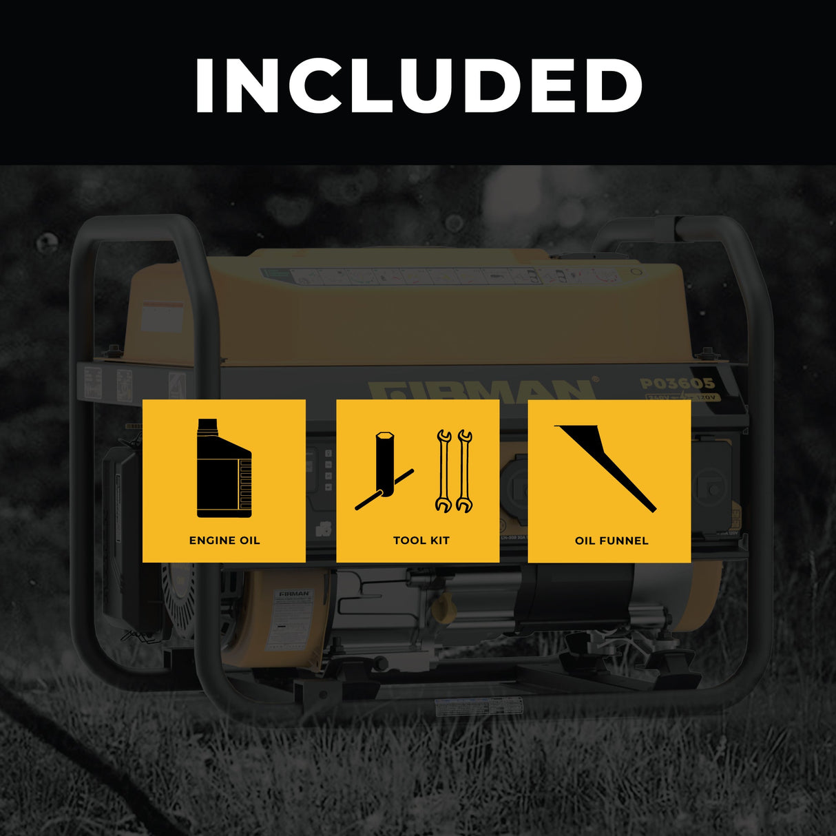 Gas Portable Generator 4550W Recoil Start 120/240V