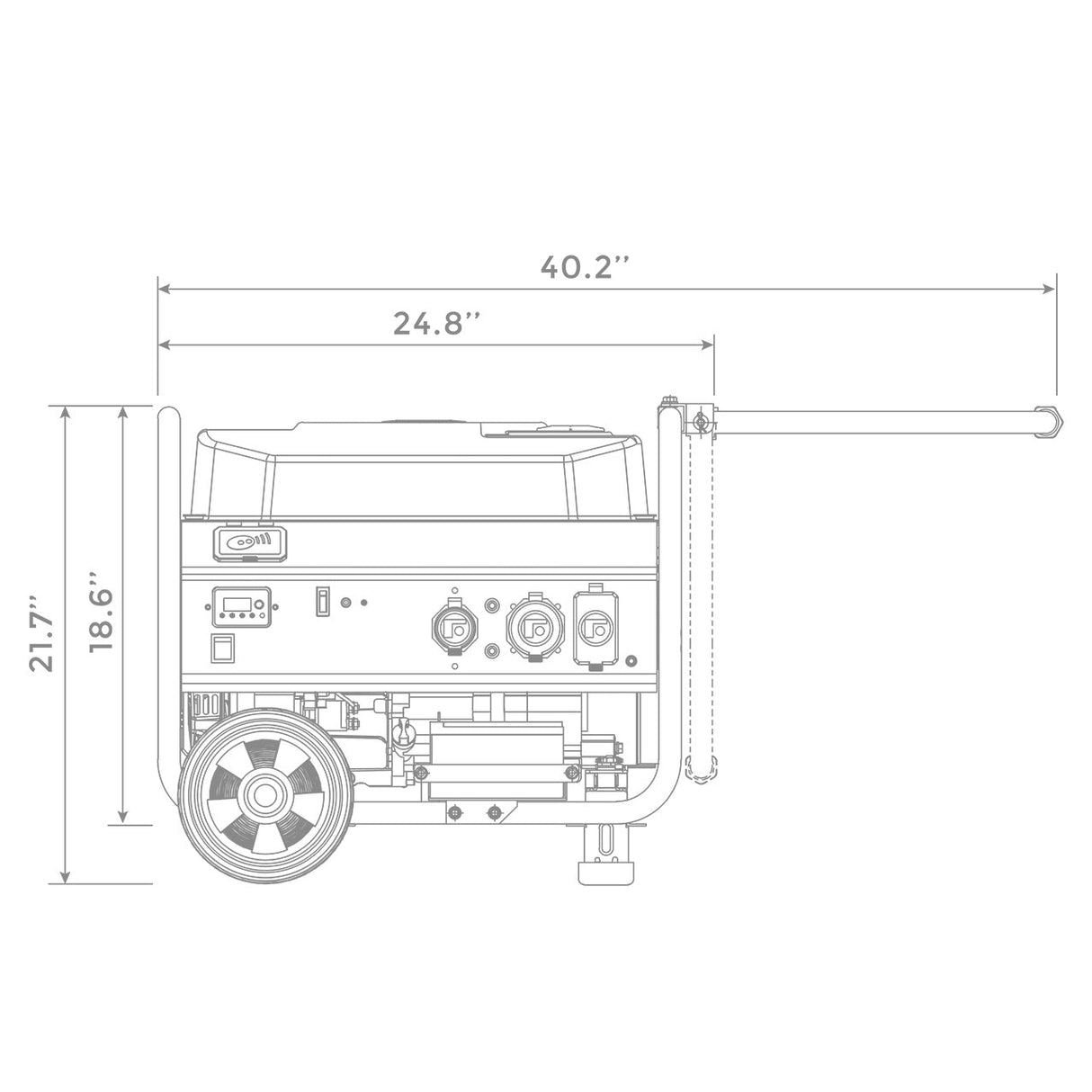 Gas Portable Generator 4550W Remote Start 120V
