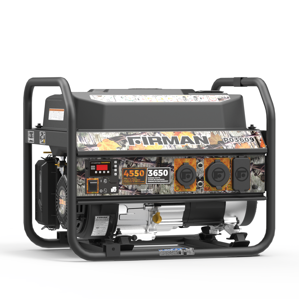 Gas Portable Generator 4550W Recoil Start 120V