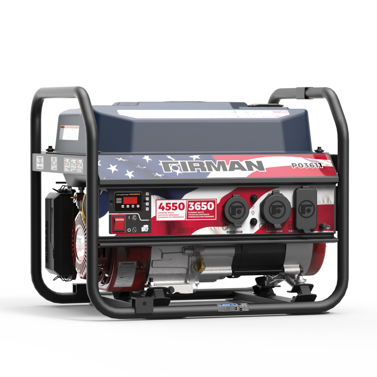 Gas Portable Generator 4550W Recoil Start 120V