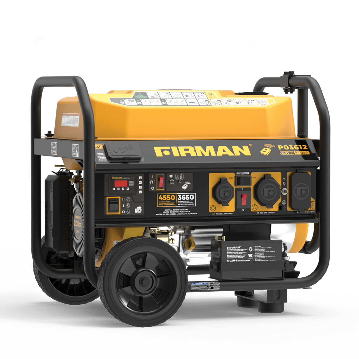 Gas Portable Generator 4550W Remote Start 120/240V