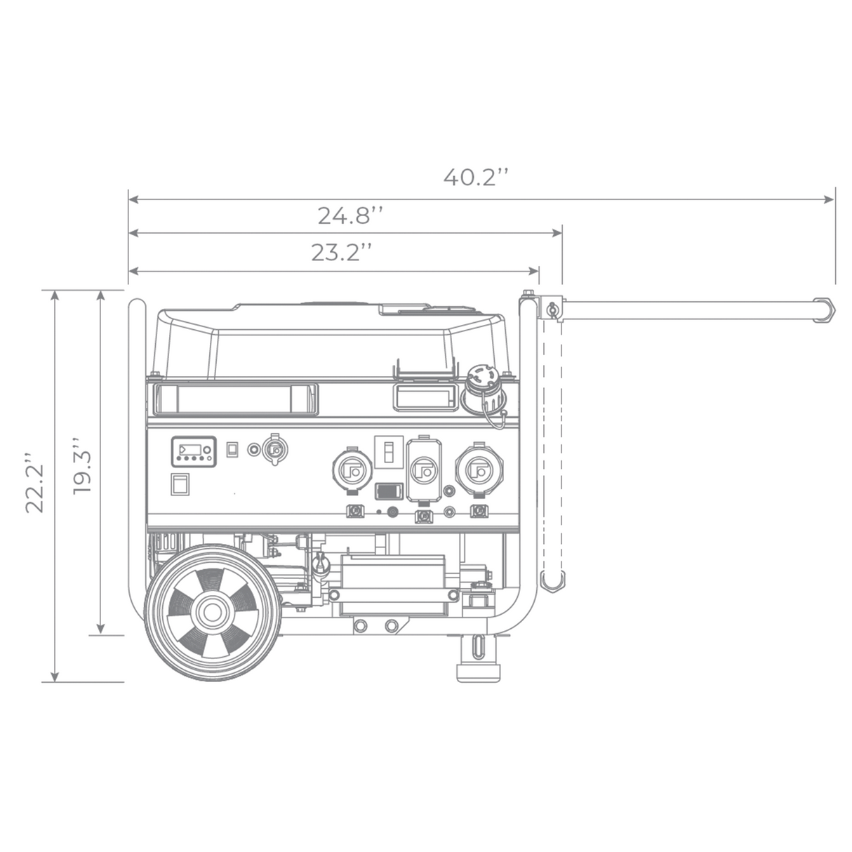 Gas Portable Generator 4550W Remote Start 120/240V