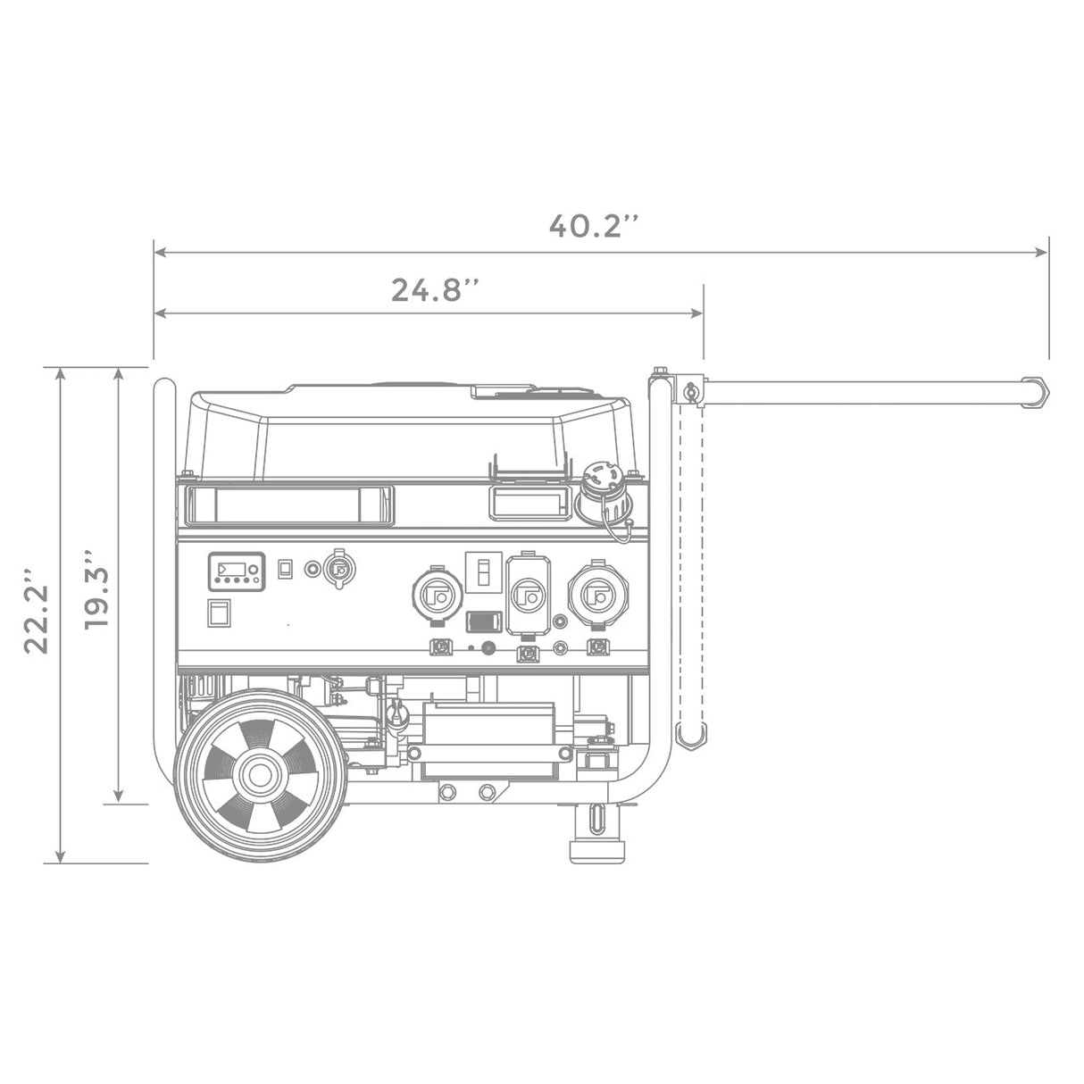 Gas Portable Generator 4550W Remote Start 120/240V
