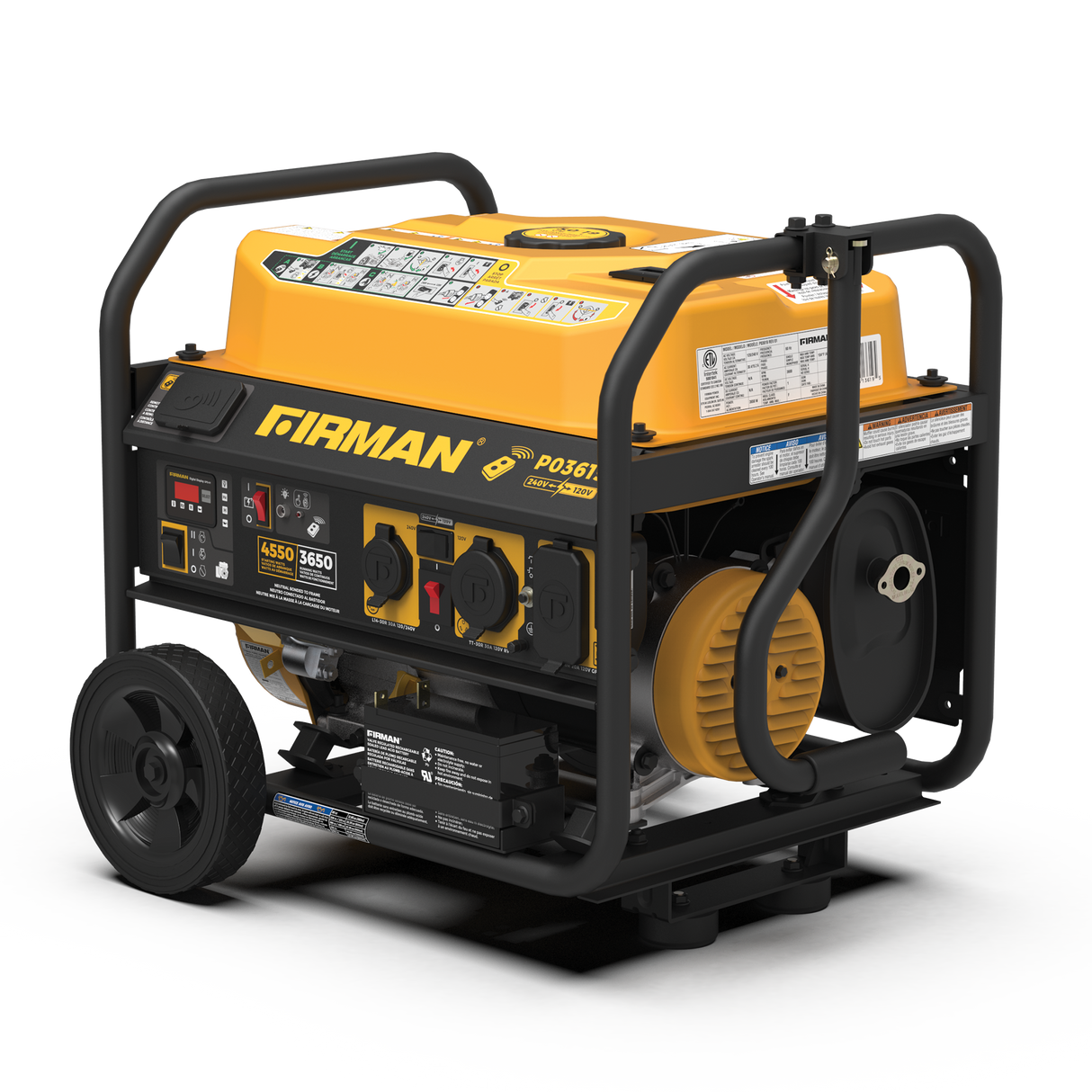 Gas Portable Generator 4550W Remote Start 120/240V