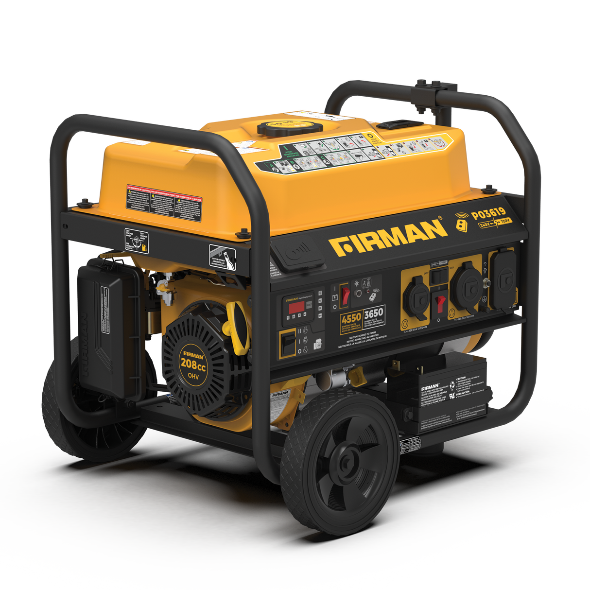 Gas Portable Generator 4550W Remote Start 120/240V