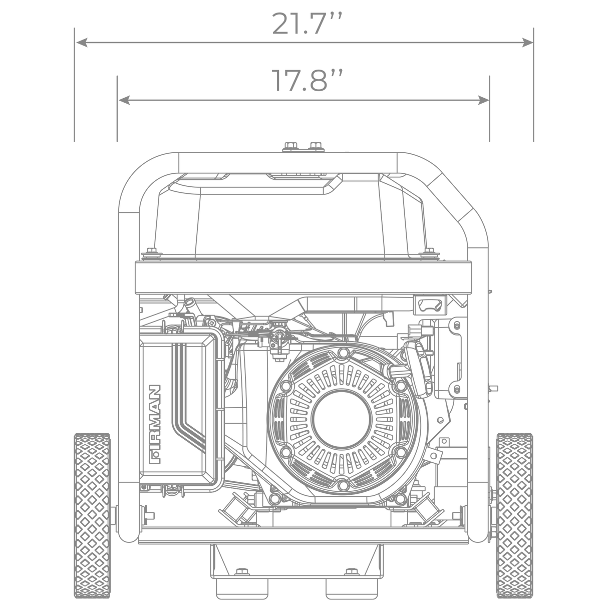 Gas Portable Generator 4550W Recoil Start 120/240V