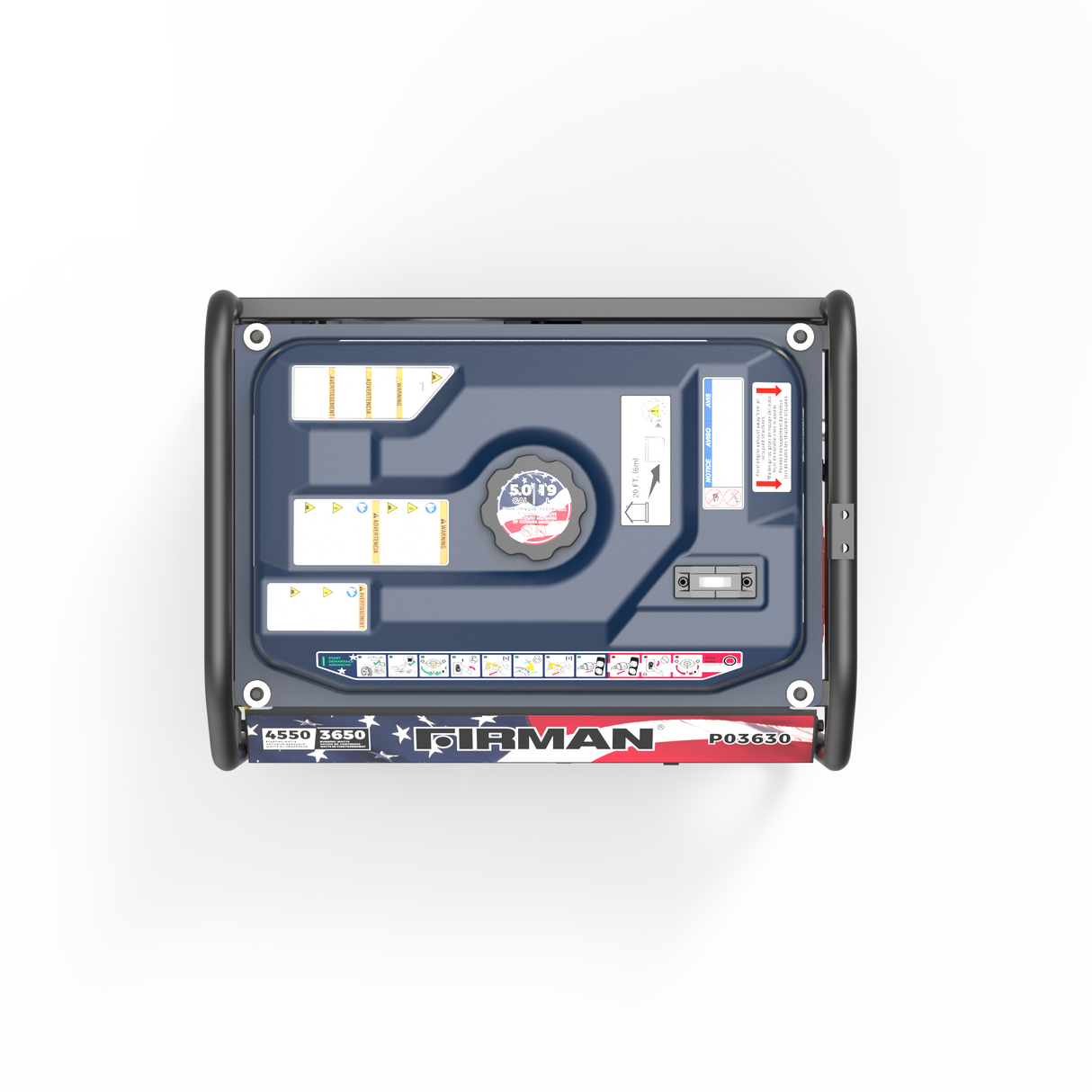Gas Portable Generator 4550/3650W Recoil Start Stars & Stripes