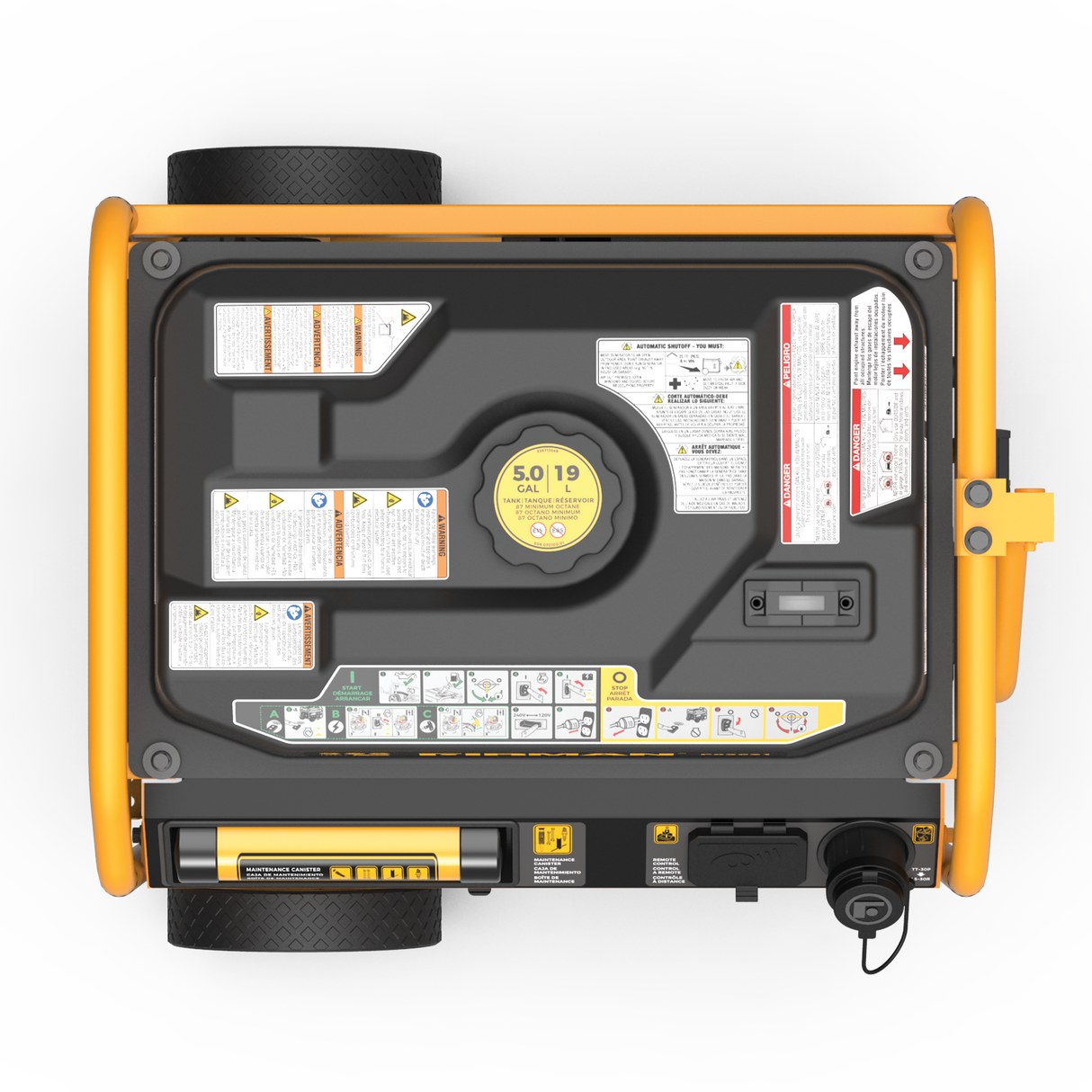 Gas Portable Generator 4550W Remote Start 120/240V with CO alert