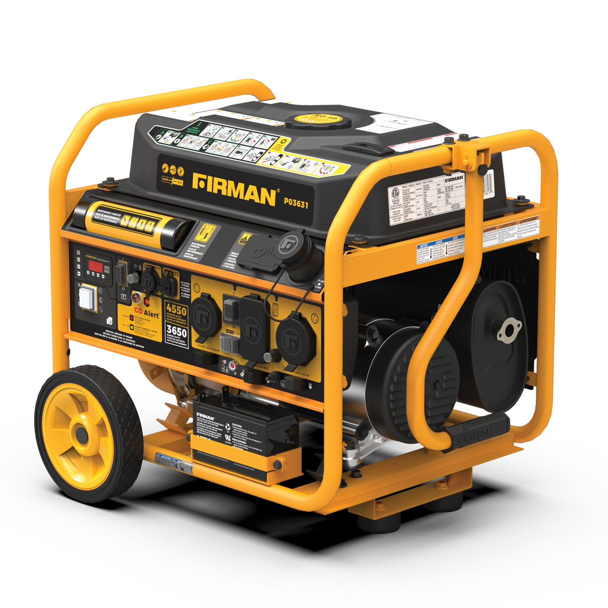 Gas Portable Generator 4550W Remote Start 120/240V with CO alert