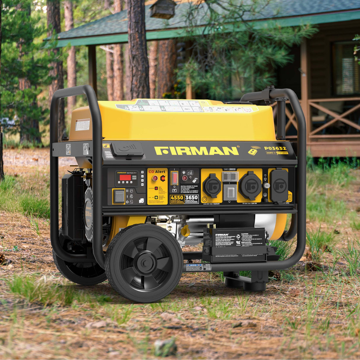 Gas Portable Generator 4550/3650W Remote Start 120/240V CO Alert
