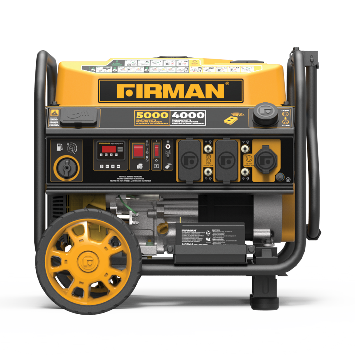 Gas Portable Generator 5000W Remote Start 120V