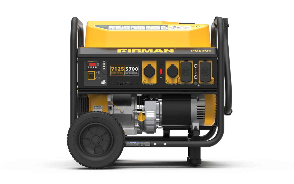 Gas Portable Generator 7125W Recoil Start 120/240V