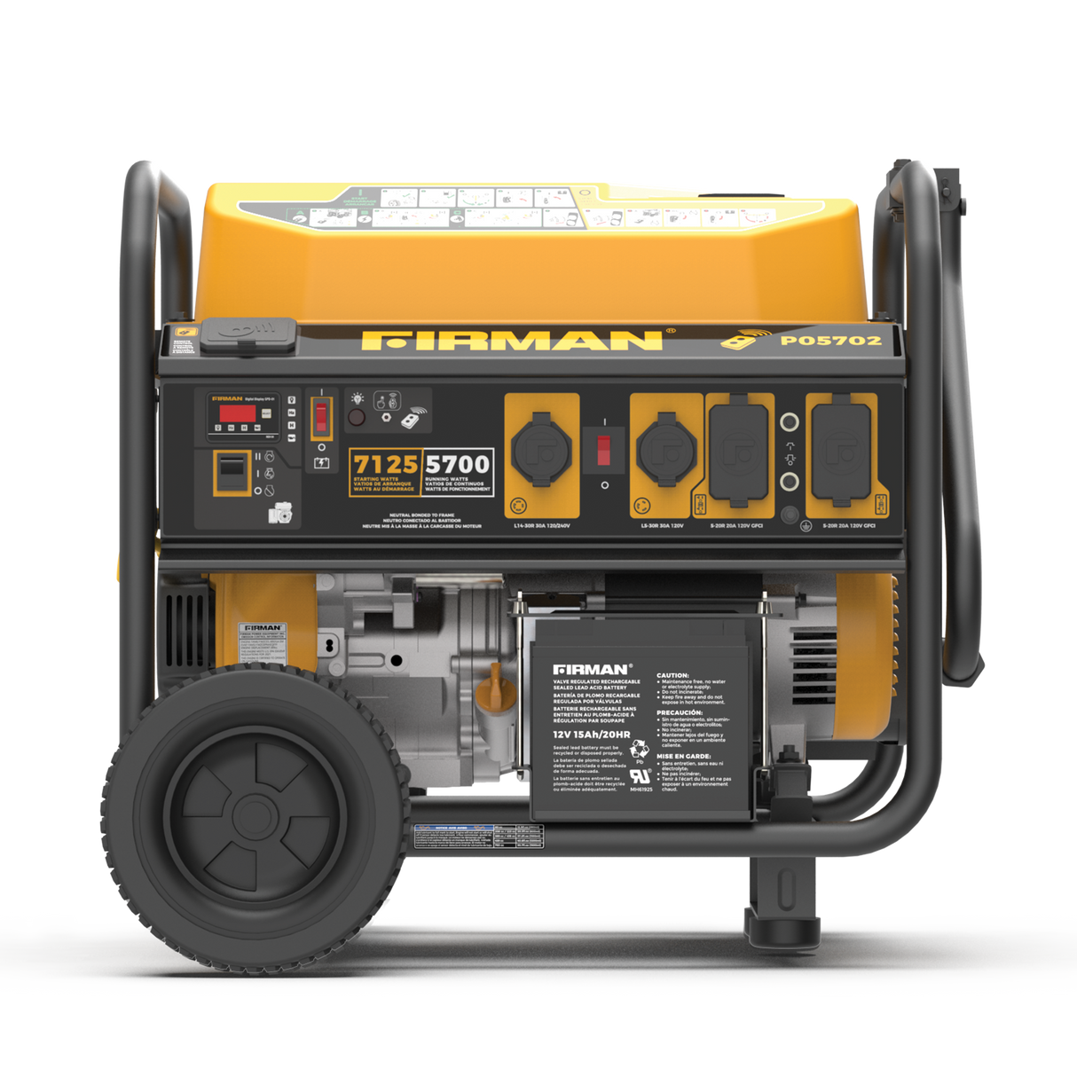Gas Portable Generator 7125W Remote Start 120/240V