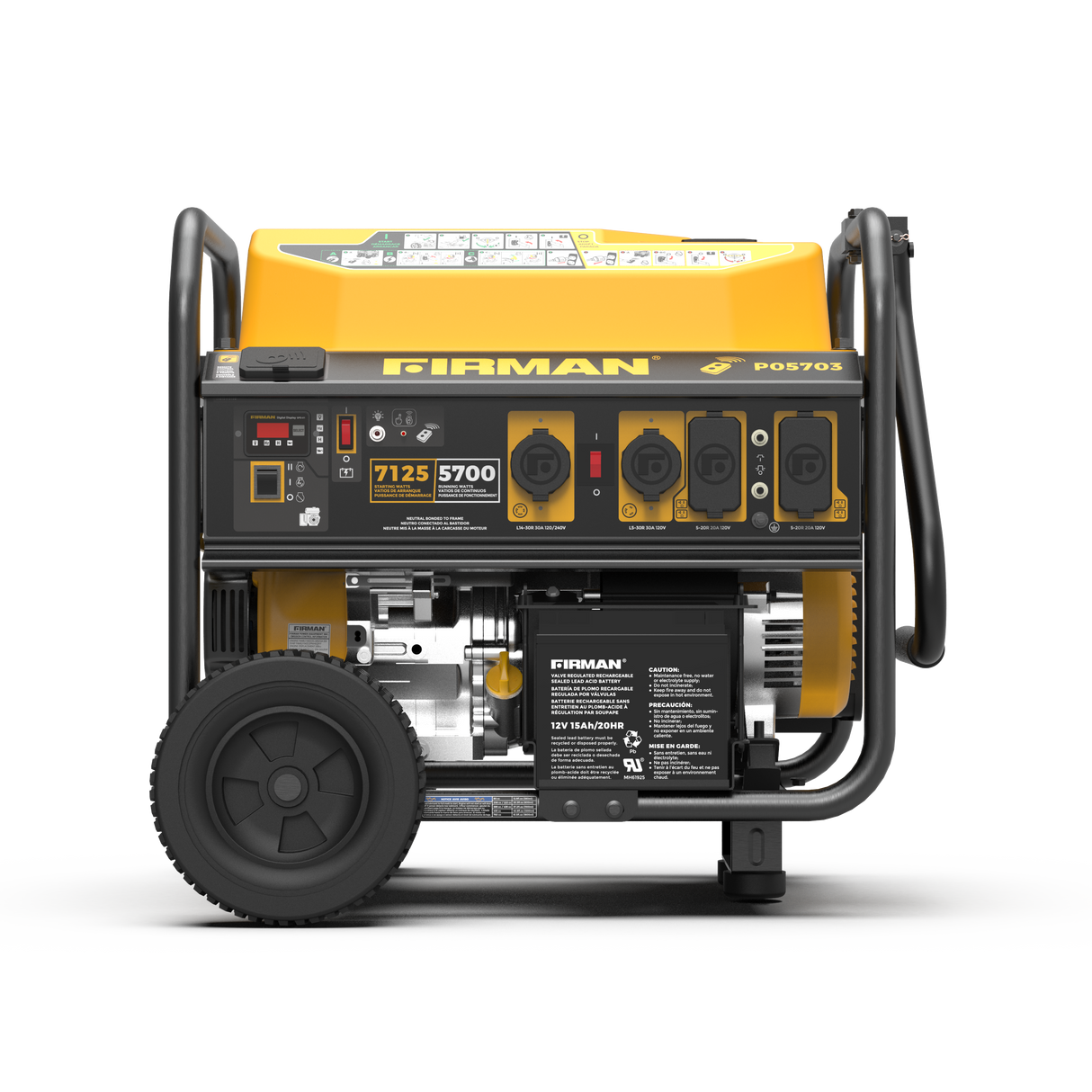 Gas Portable Generator 7125W Remote Start 120/240V