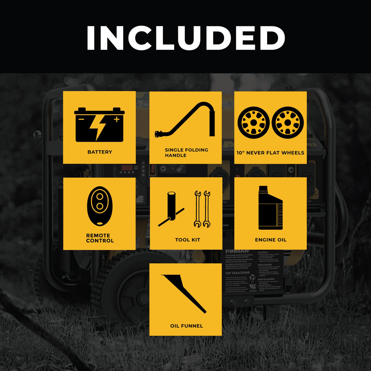 Gas Portable Generator 7125W Remote Start 120/240V