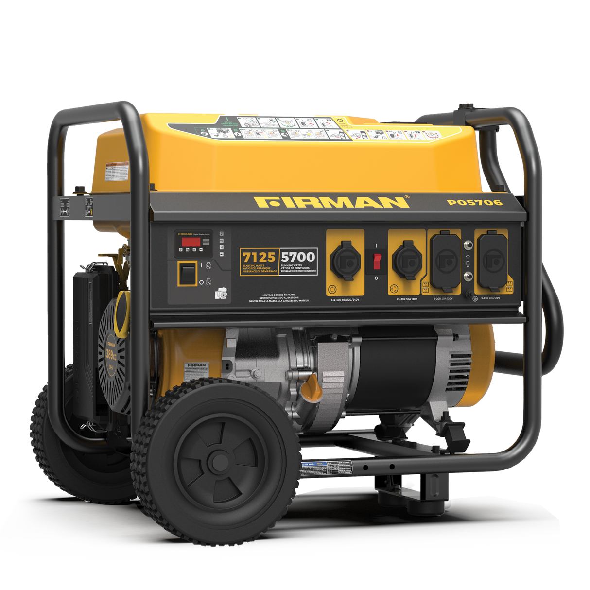 Gas Portable Generator 7125W Recoil Start 120/240V
