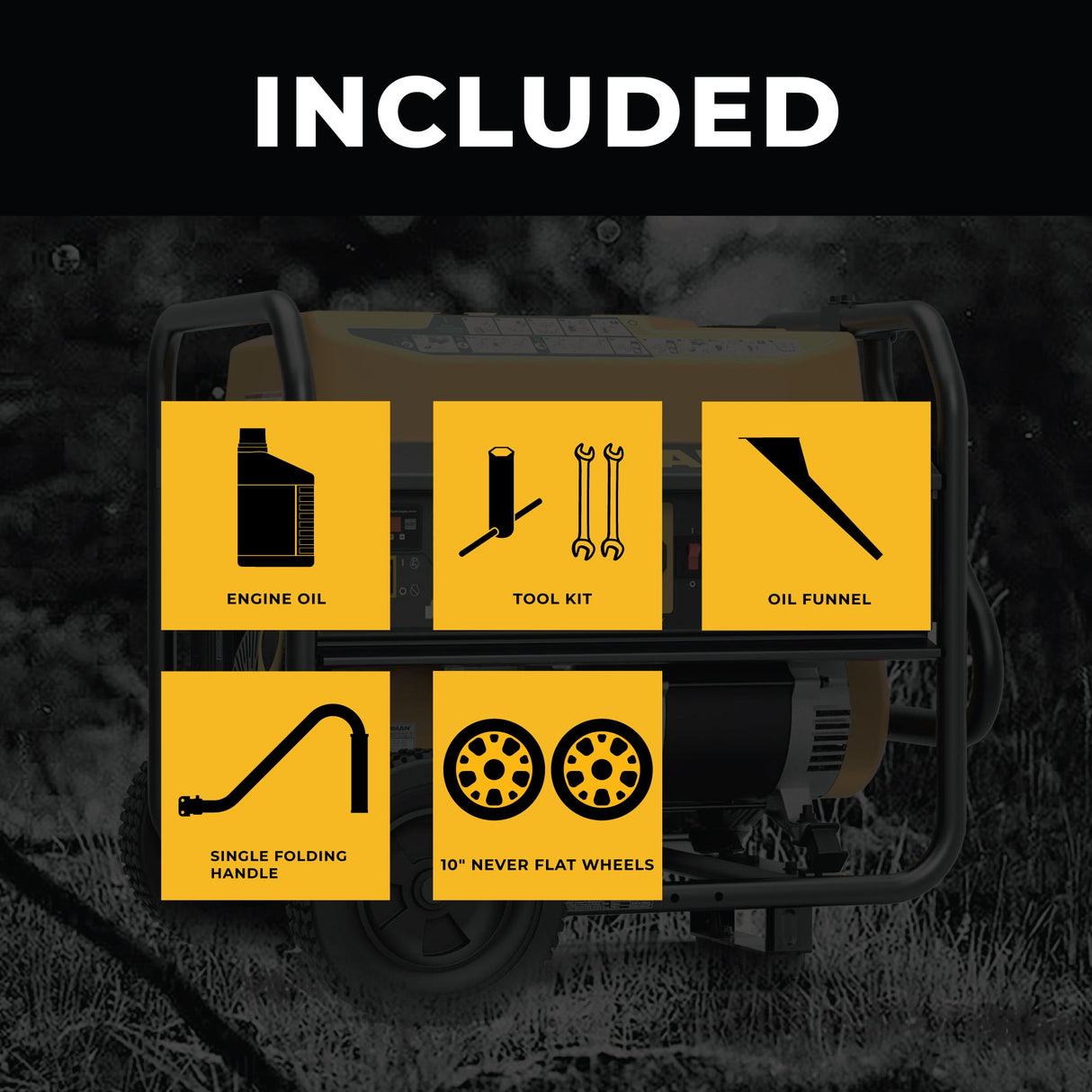 Gas Portable Generator 7125W Recoil Start 120/240V