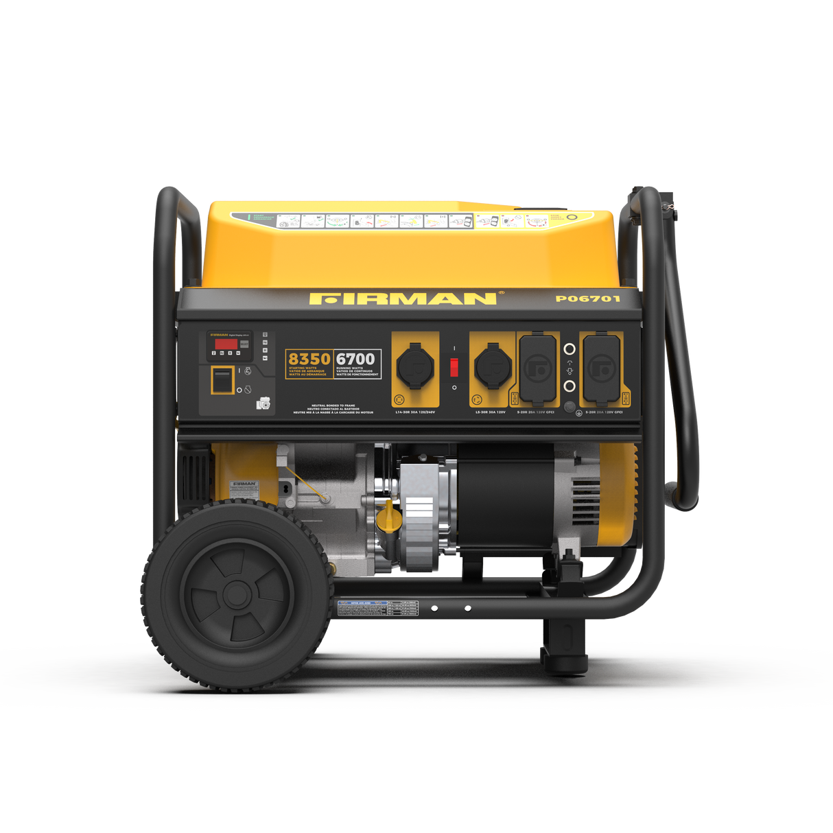 Gas Portable Generator 8350W Recoil Start 120/240V