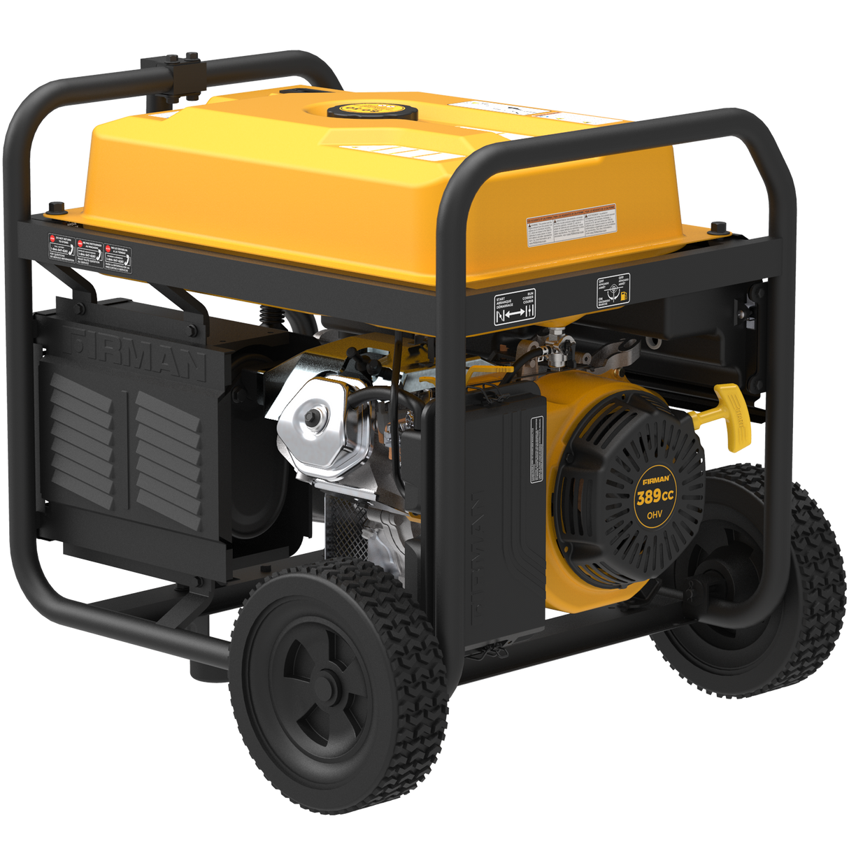 Gas Portable Generator 8375W Recoil Start 120/240V With CO Alert
