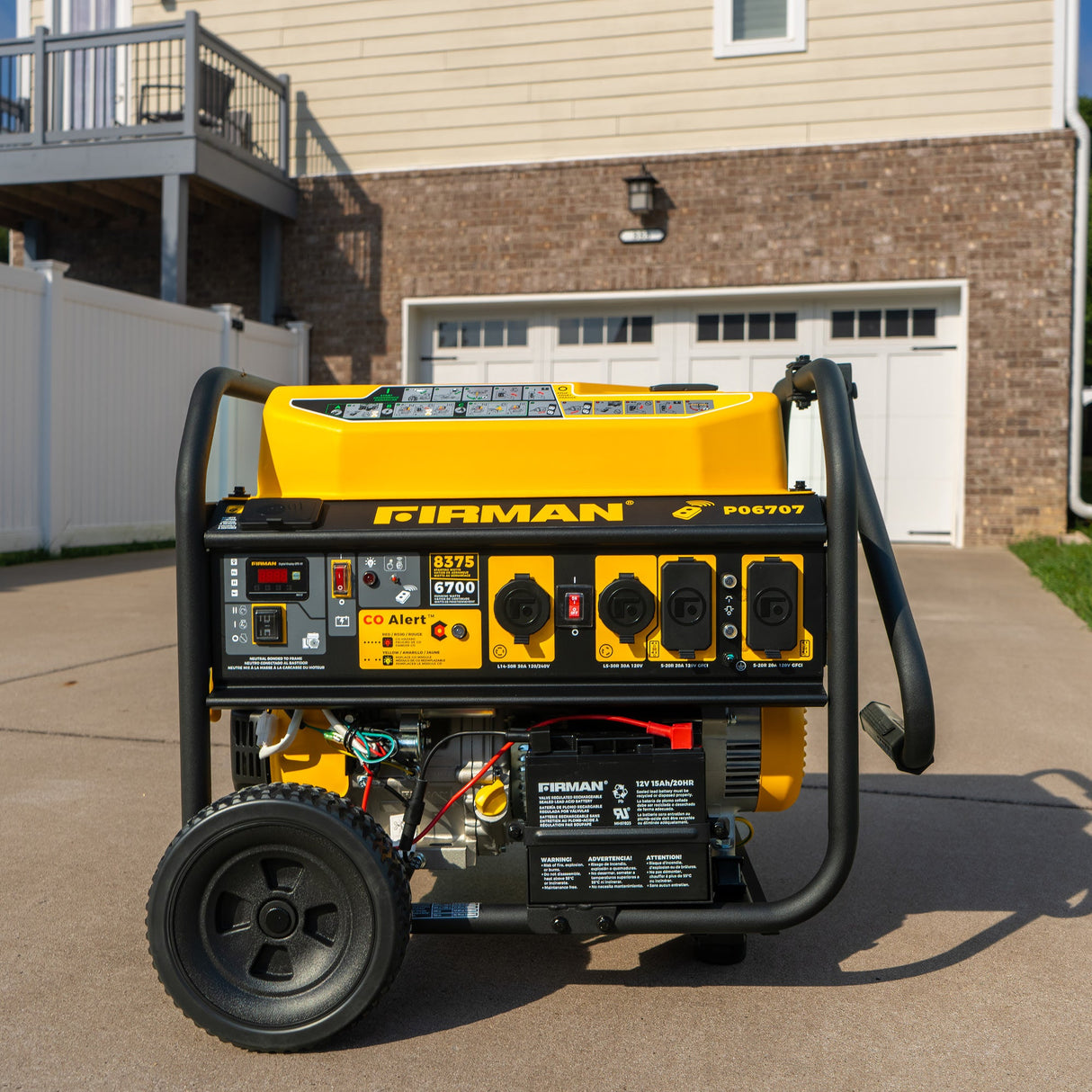 GAS PORTABLE GENERATOR 8375W REMOTE START 120/240V