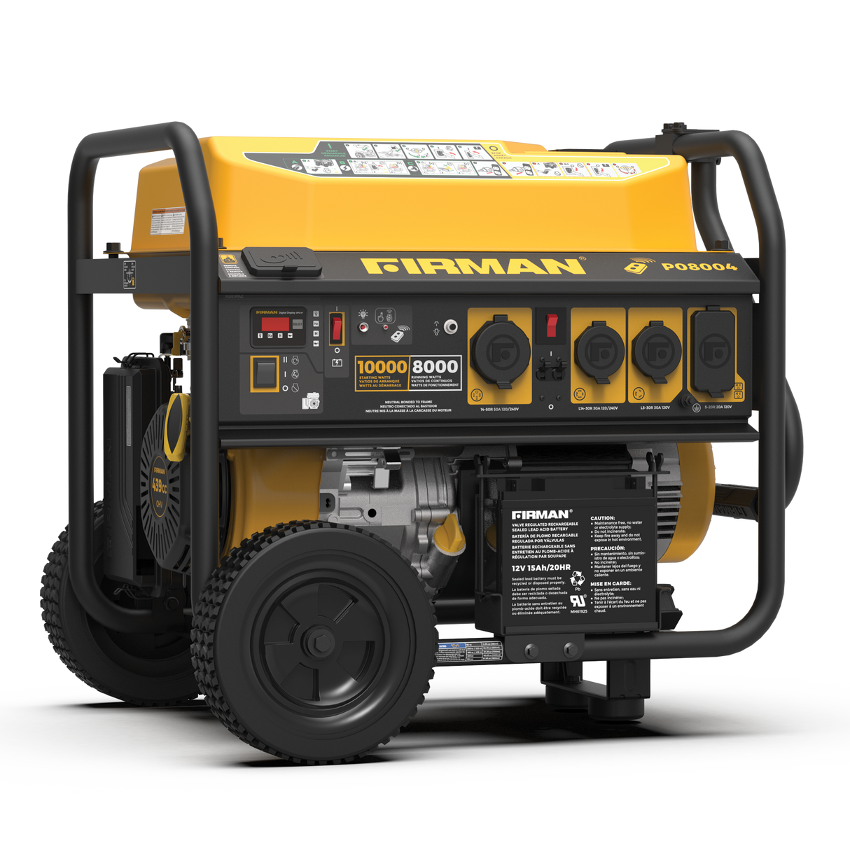 Gas Portable Generator 10000W Remote Start 120/240V