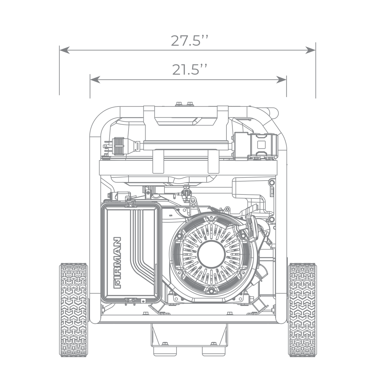 Dual Fuel 5700W Portable Generator Recoil Start 120/240V